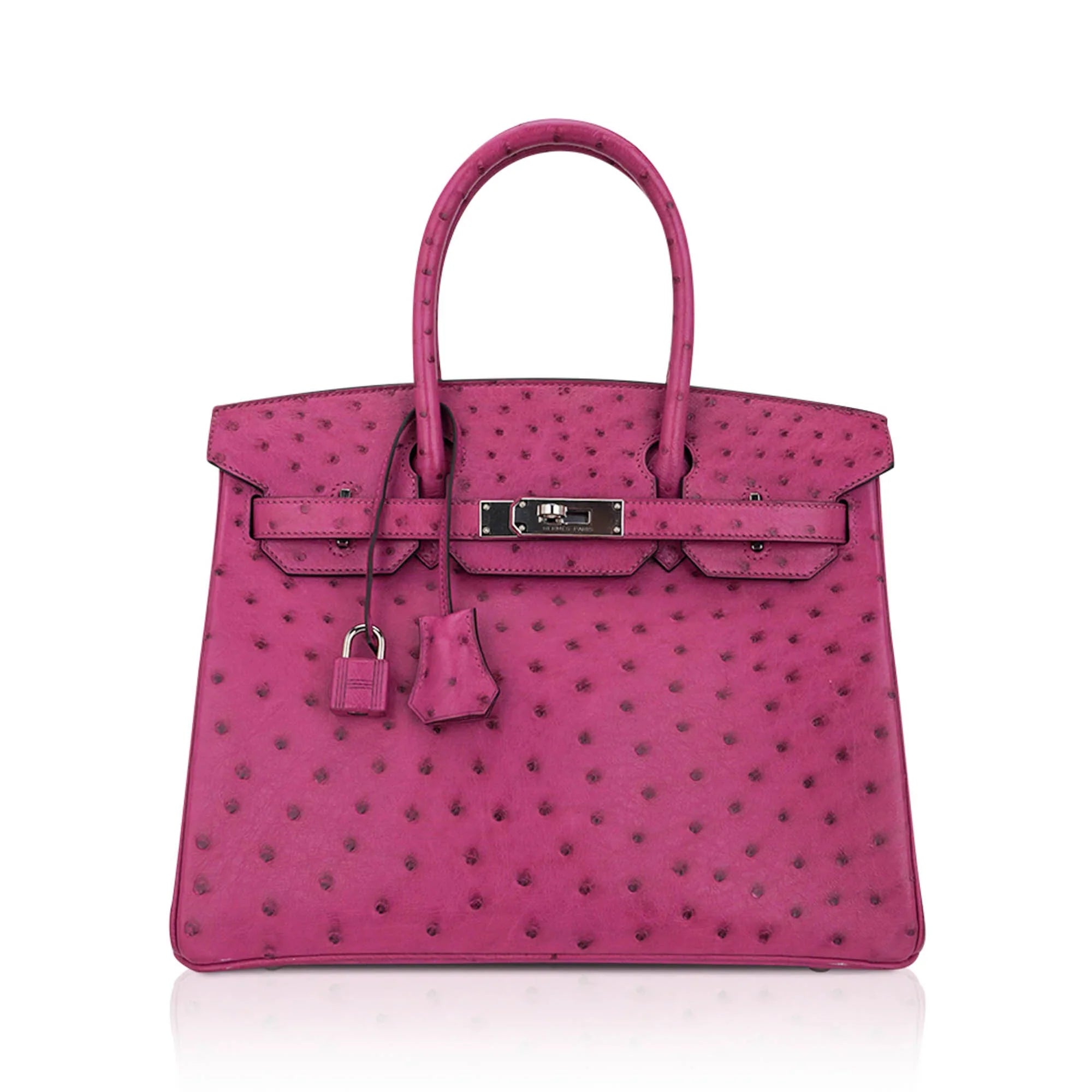 Birkin 30 Bag Rose Pourpre Ostrich with Palladium Hardware