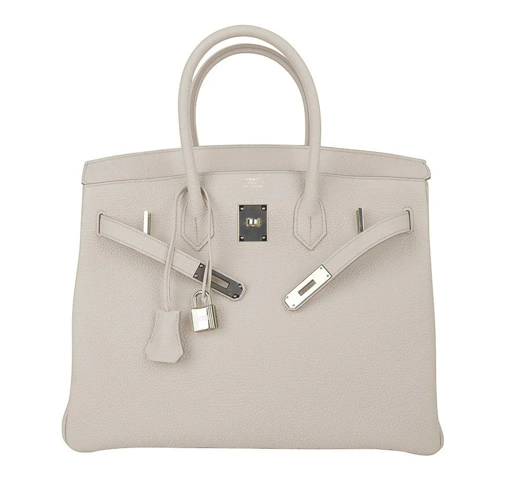 Birkin 35 Bag Beton Clemence Palladium Hardware
