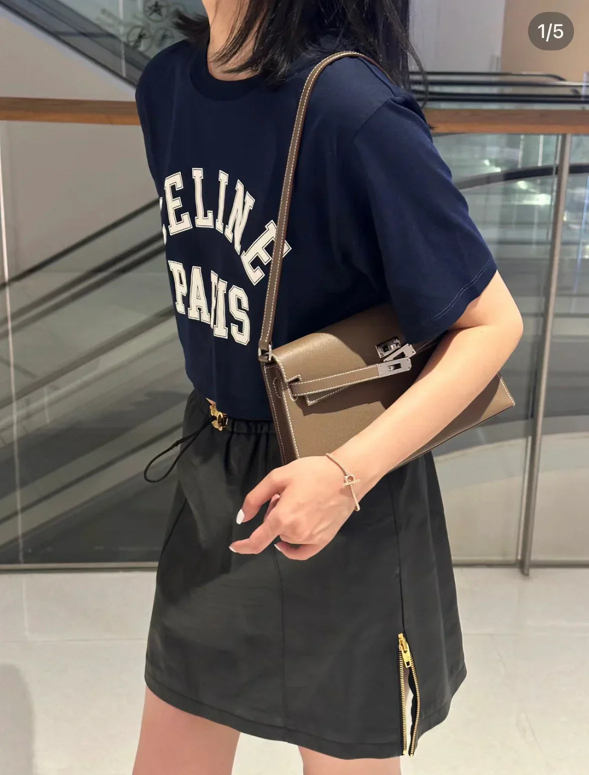 Kelly Wallet To Go Etoupe Epsom Palladium Hardware
