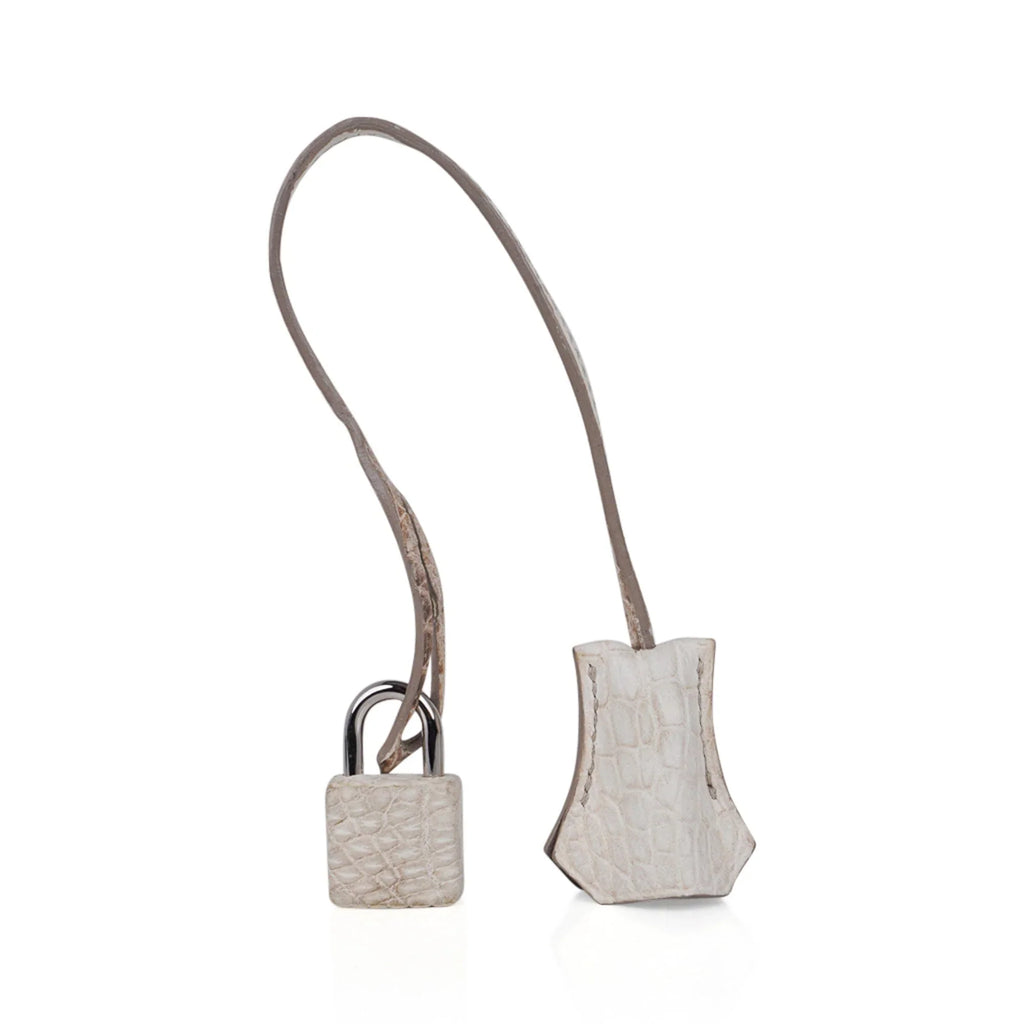 Birkin 30 Bag Himalaya Blanc Crocodile Palladium Hardware