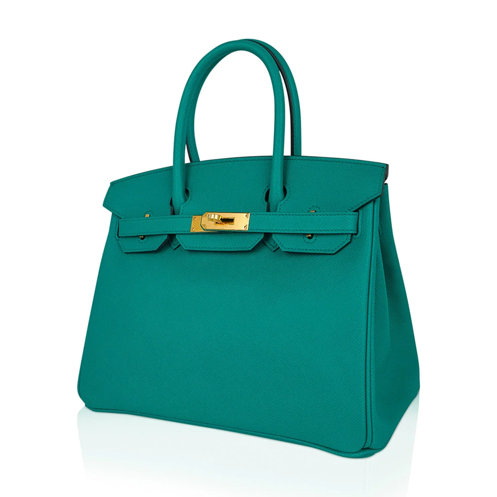 Birkin 30 Bag Vert Jade Epsom Leather with Gold Hardware
