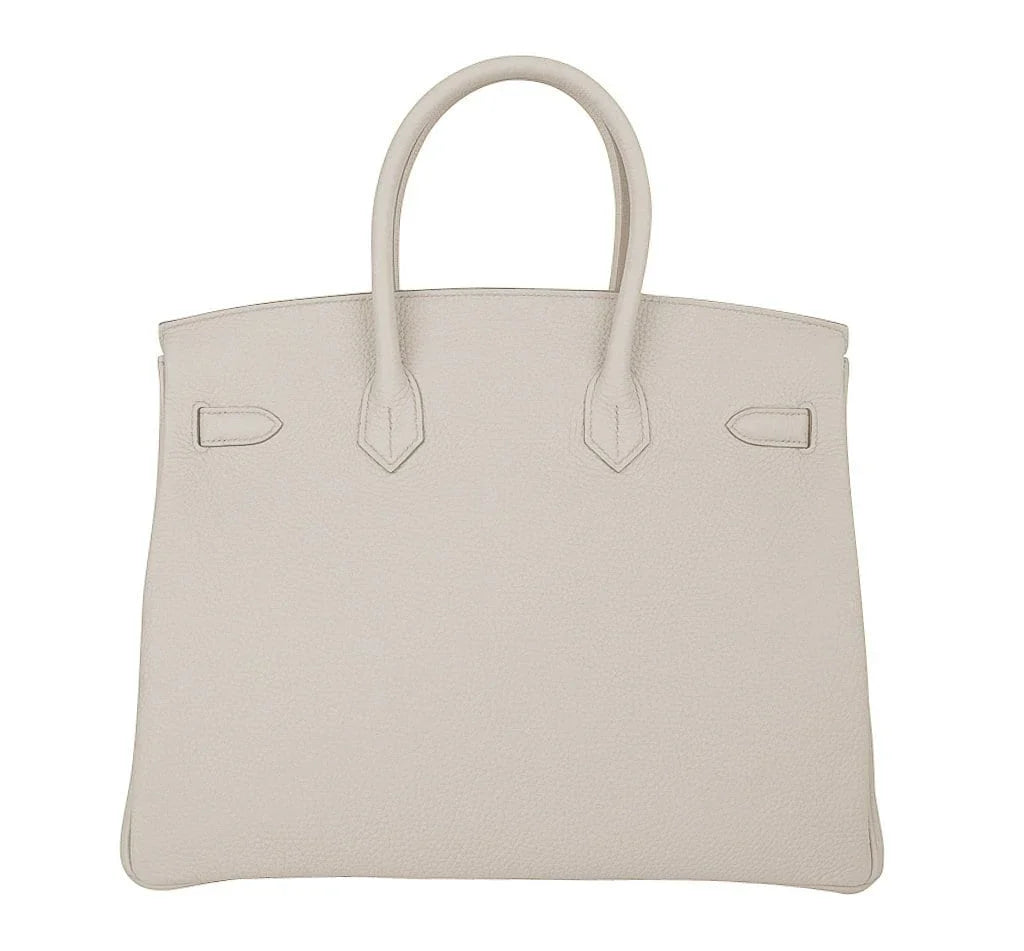 Birkin 35 Bag Beton Clemence Palladium Hardware