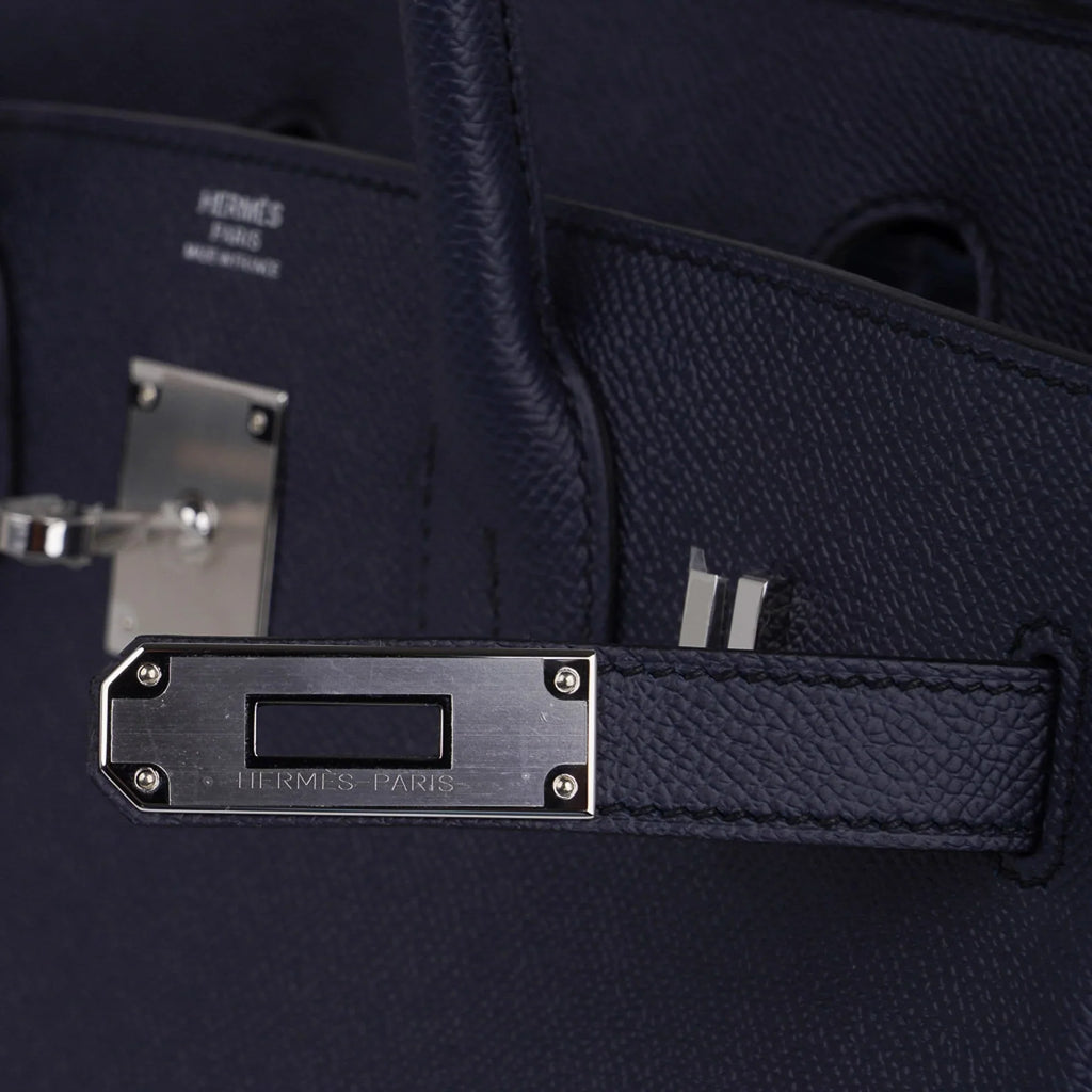 Birkin 30 Bag Indigo Epsom Palladium Hardware New w/ Box