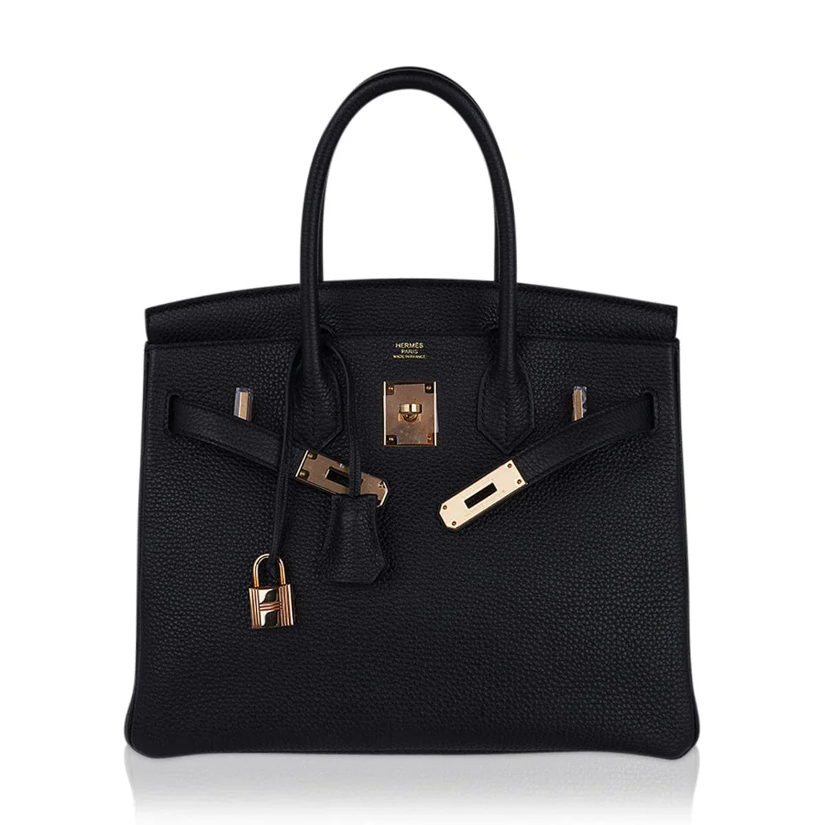 Birkin 30 Bag Black Togo Leather with Rose Gold Hardware