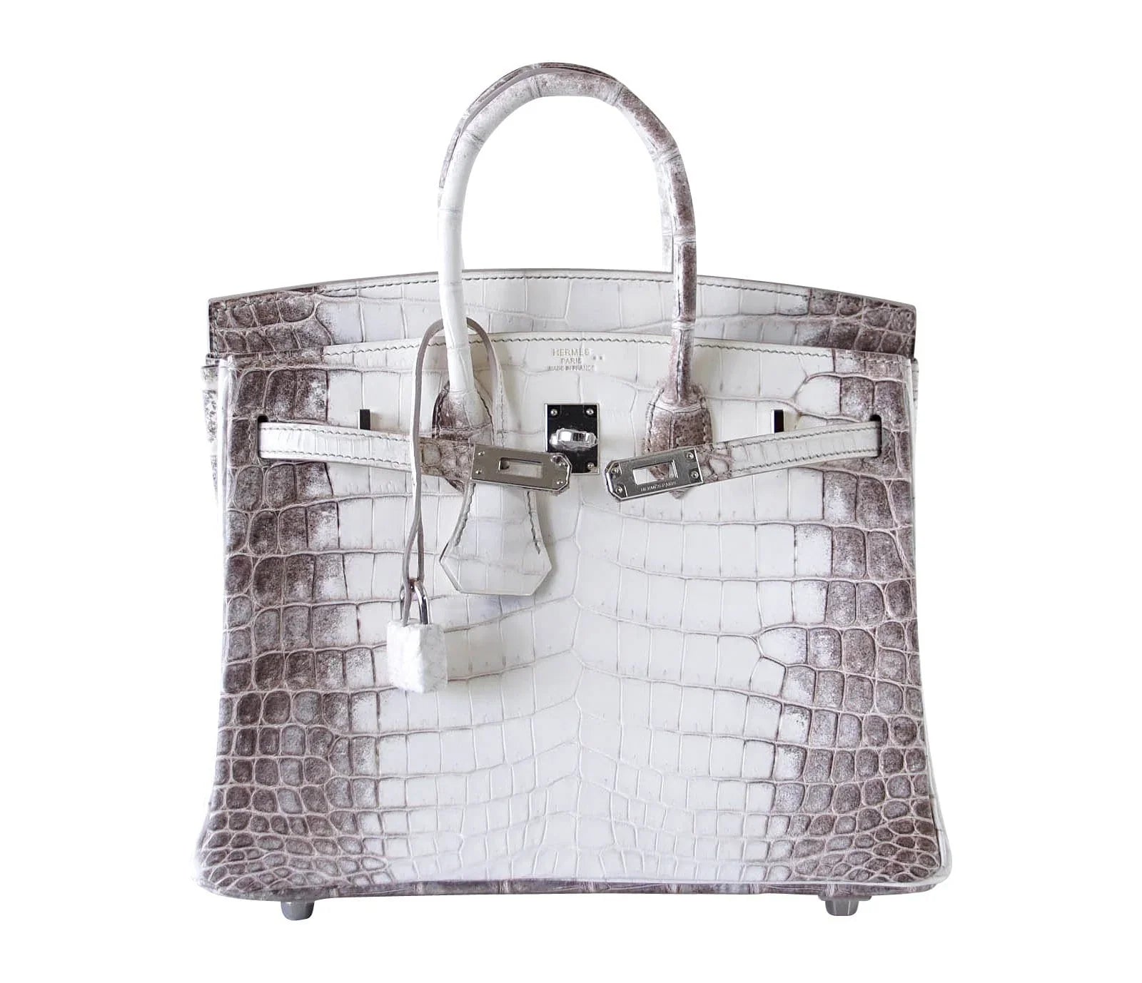 Birkin 25 Bag Blanc Himalaya Exquisite Jewel Palladium Hardware