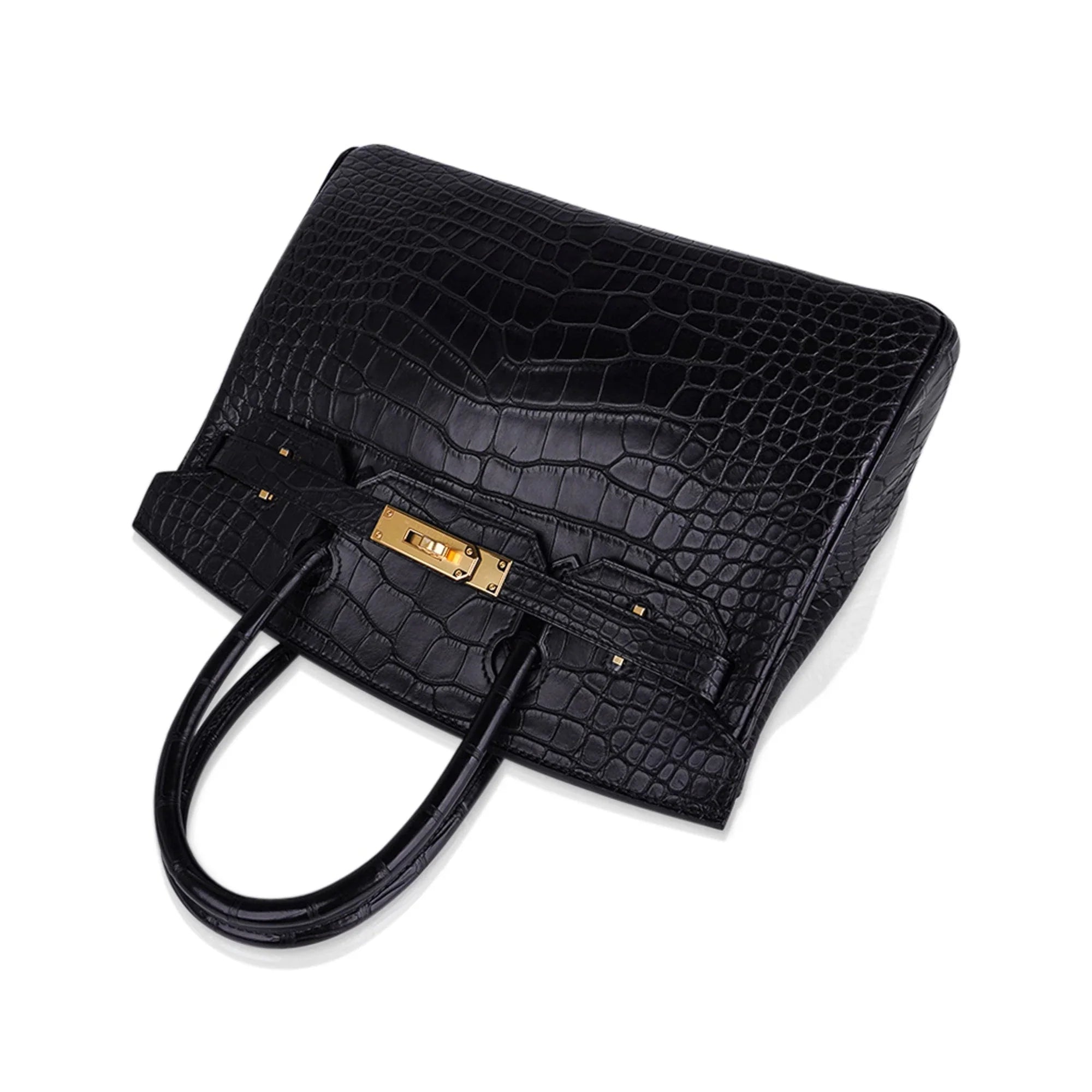 Birkin 30 Matte Alligator Black Bag Gold Hardware
