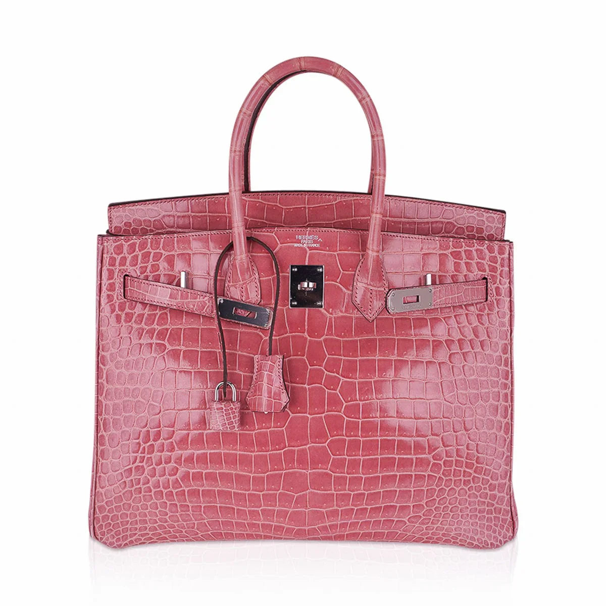 Birkin 35 Rose Indien Porosus Crocodile Bag – Rare Retired Color