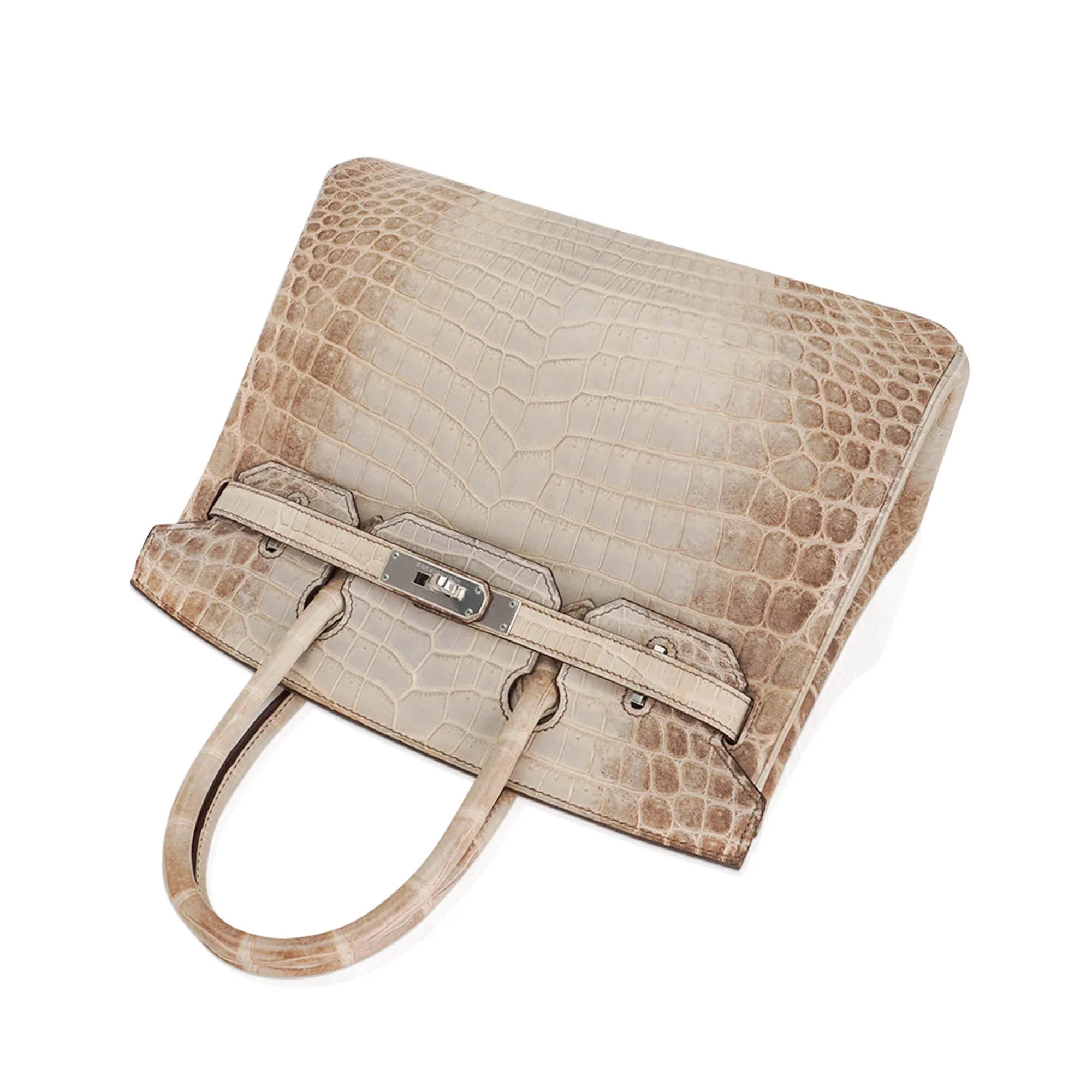 Birkin 30 Bag Gris Cendre Himalaya Crocodile Palladium Hardware