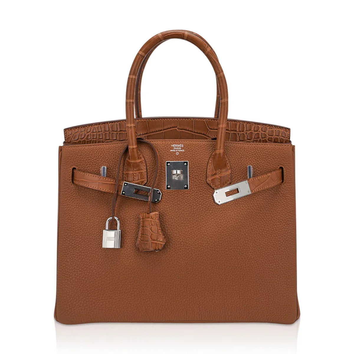Birkin Touch 30 Bag Gold Matte Alligator / Togo Limited Edition