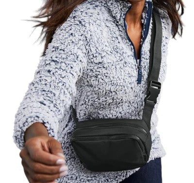 Matte Dual-Compartment Crossbody
