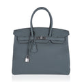 Birkin 35 Bag Vert Amande Togo Leather with Palladium Hardware