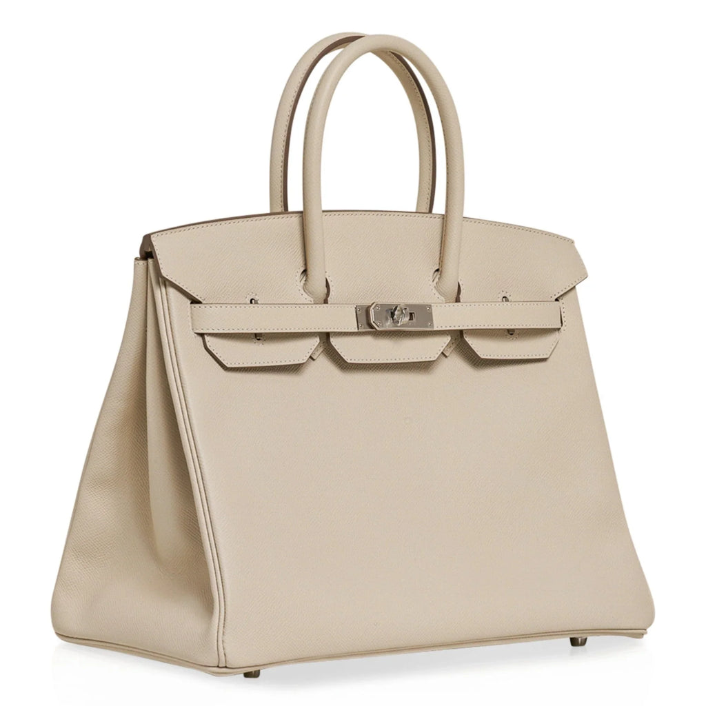 Birkin 35 Bag Craie Epsom Palladium Hardware