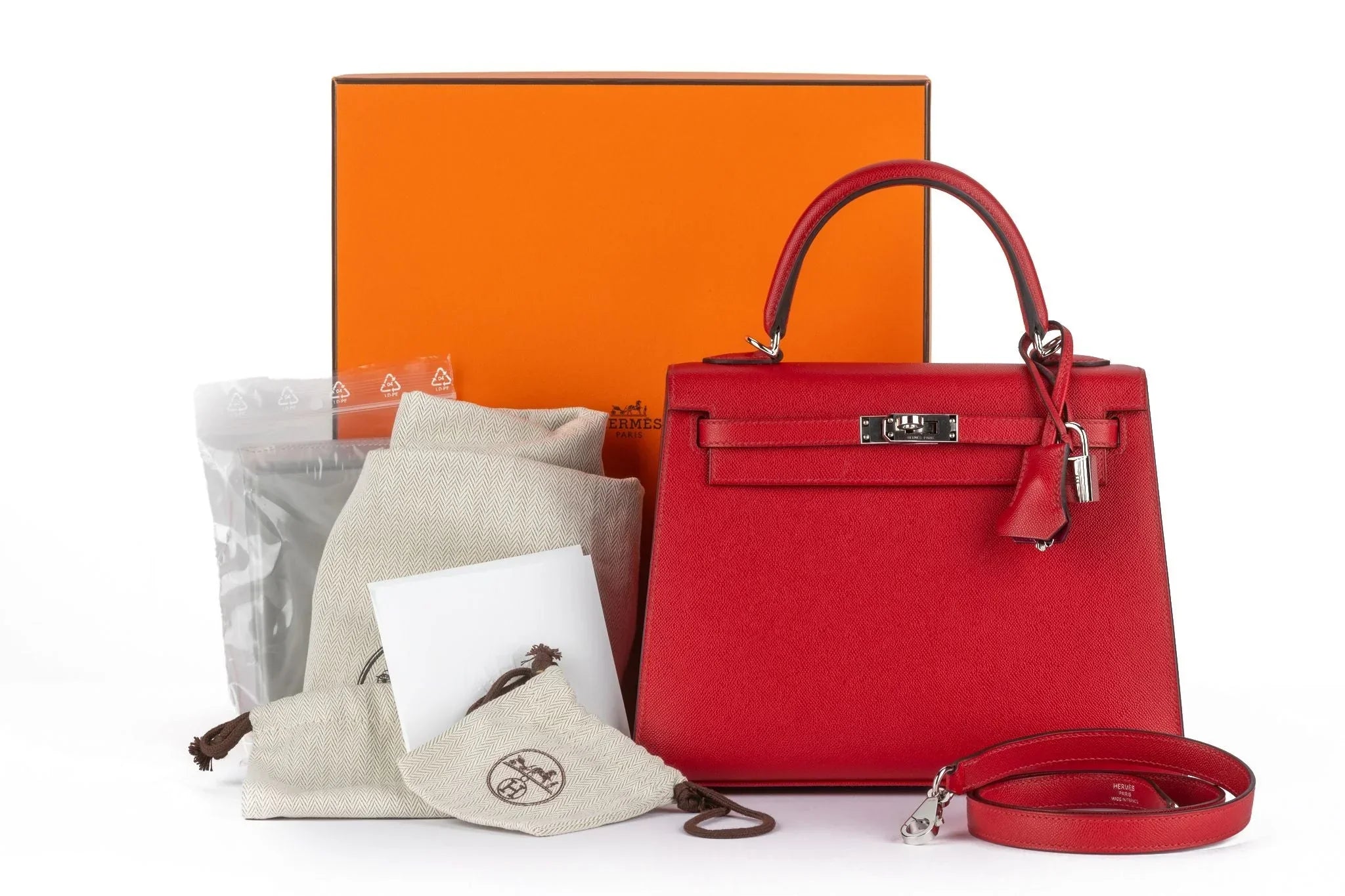 Kelly Sellier Verso Rouge Piment Palladium Hardware