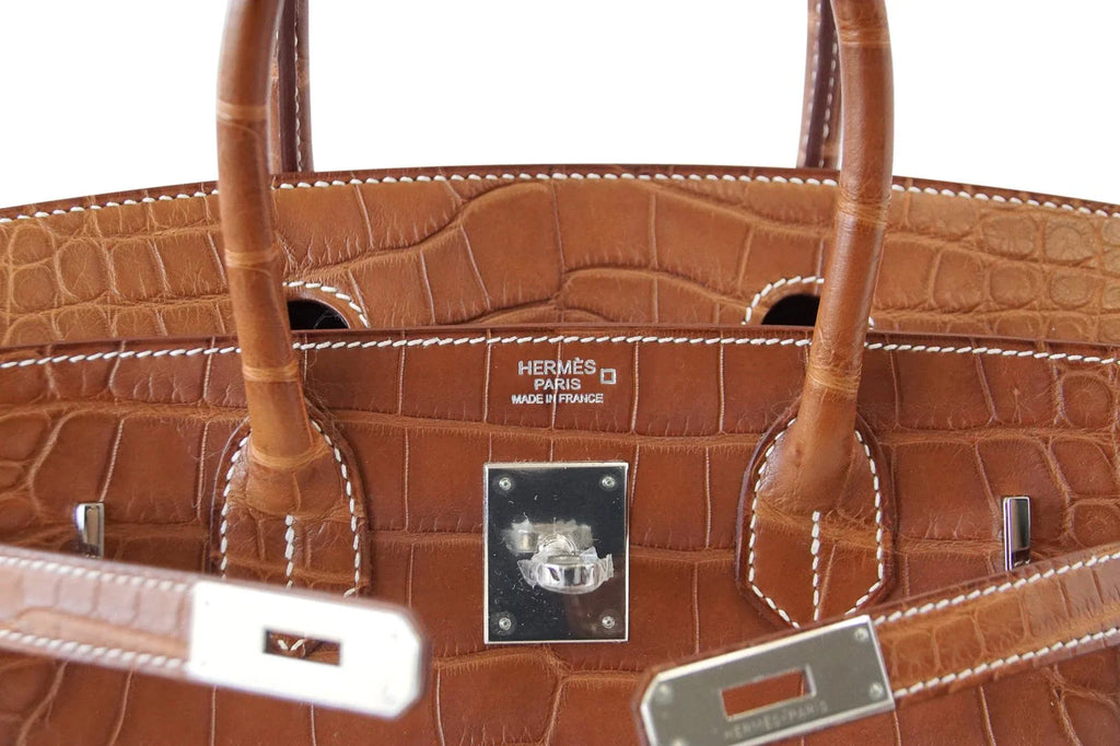 Birkin 30 Bag Fauve Barenia Matte Alligator Very Rare