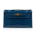 Kelly Pochette Mykonos Alligator Gold Hardware