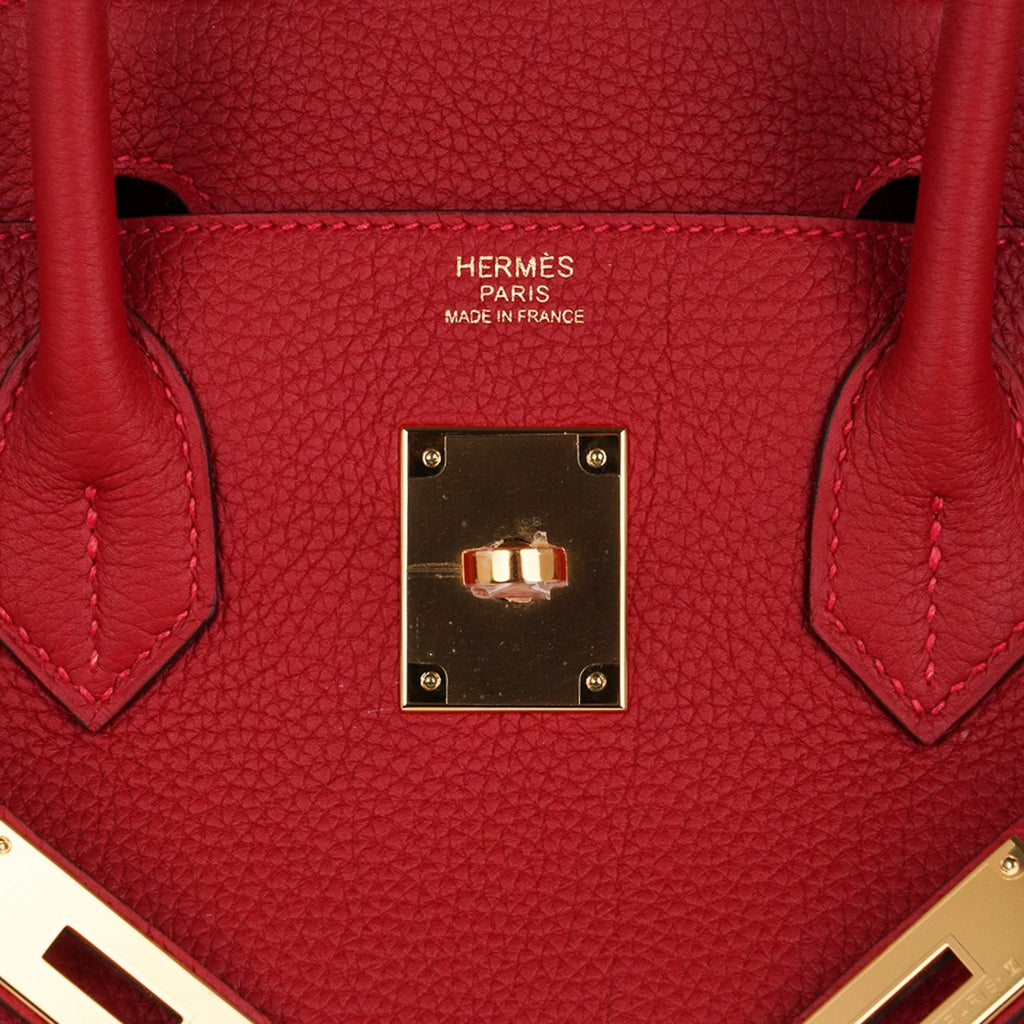 Birkin 30 Bag Lipstick Rouge Vif Togo Leather with Gold Hardware