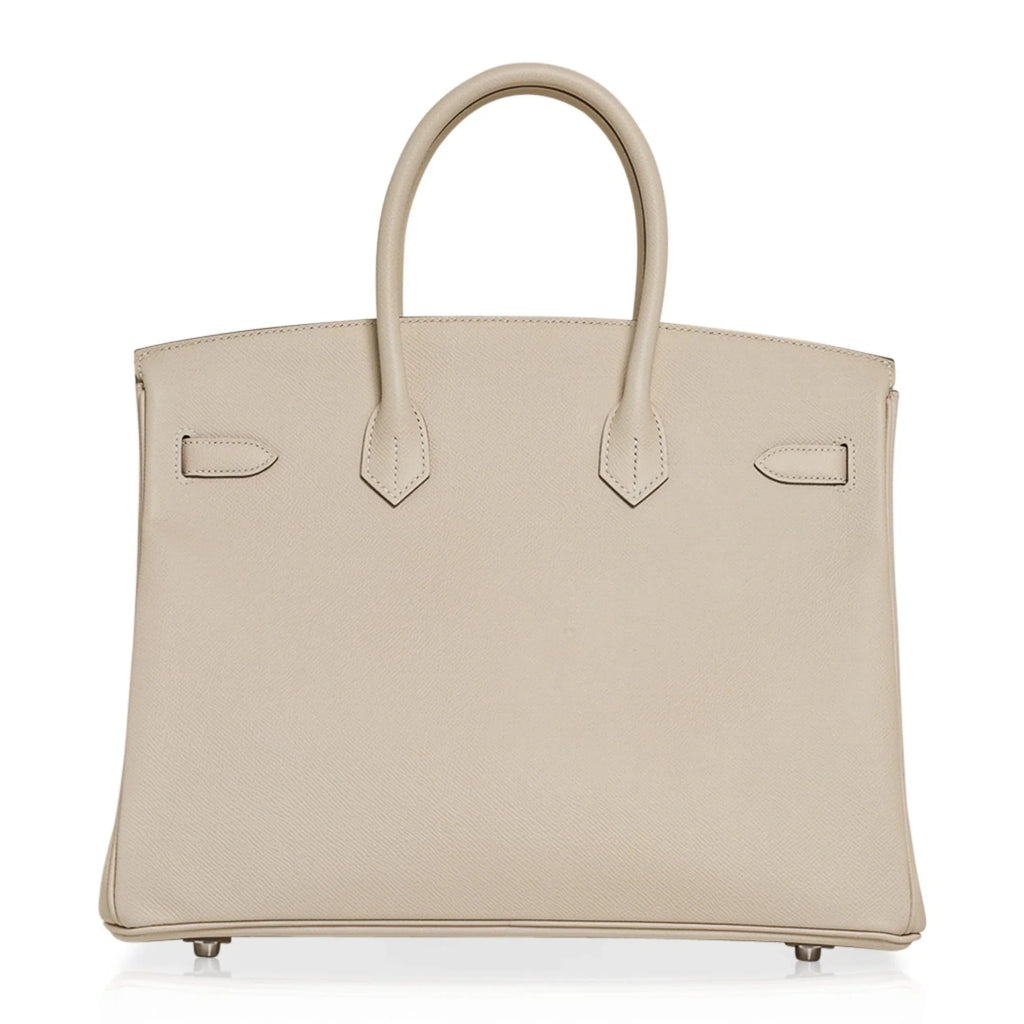 Birkin 35 Bag Craie Epsom Palladium Hardware