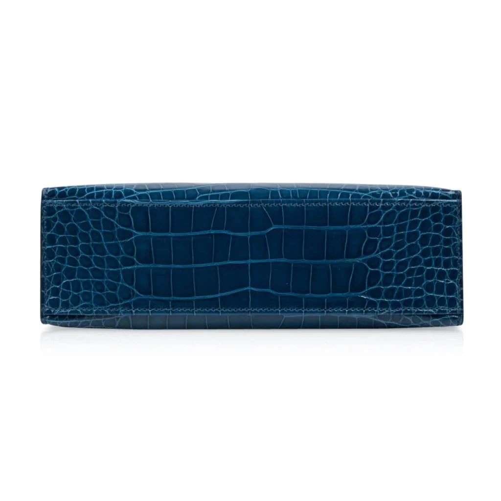 Kelly Pochette Mykonos Alligator Gold Hardware