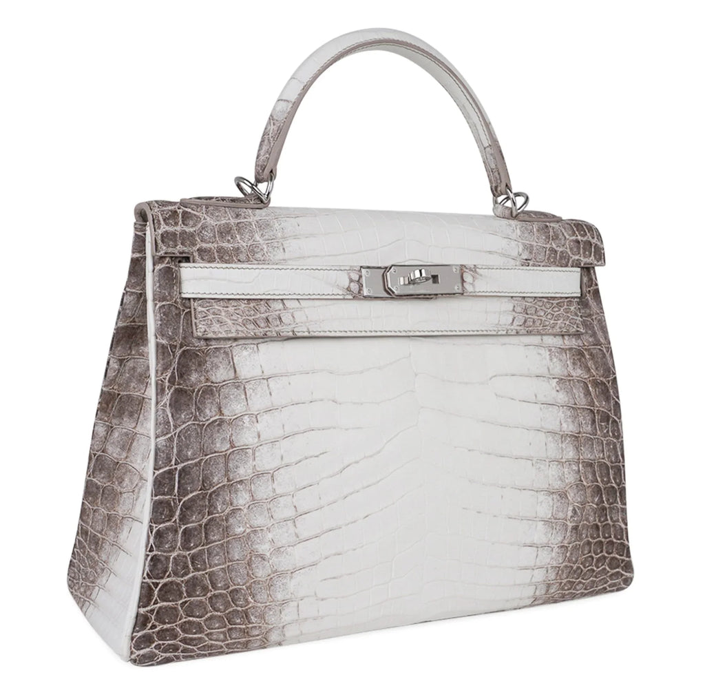 Limited Edition Kelly 32 Bag Himalaya Crocodile with Palladium Hardware