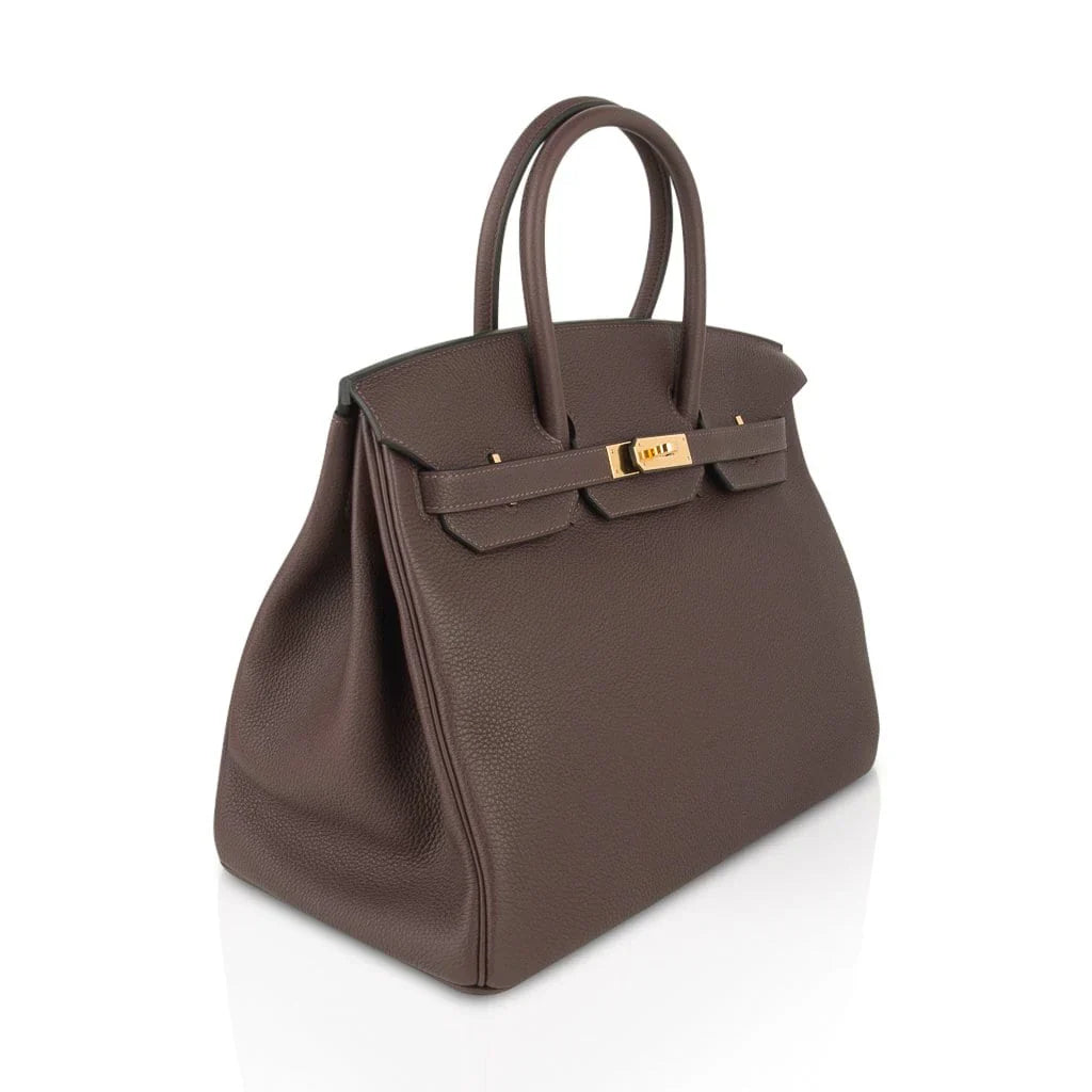 Birkin 35 Bag Chocolate Togo Gold Hardware
