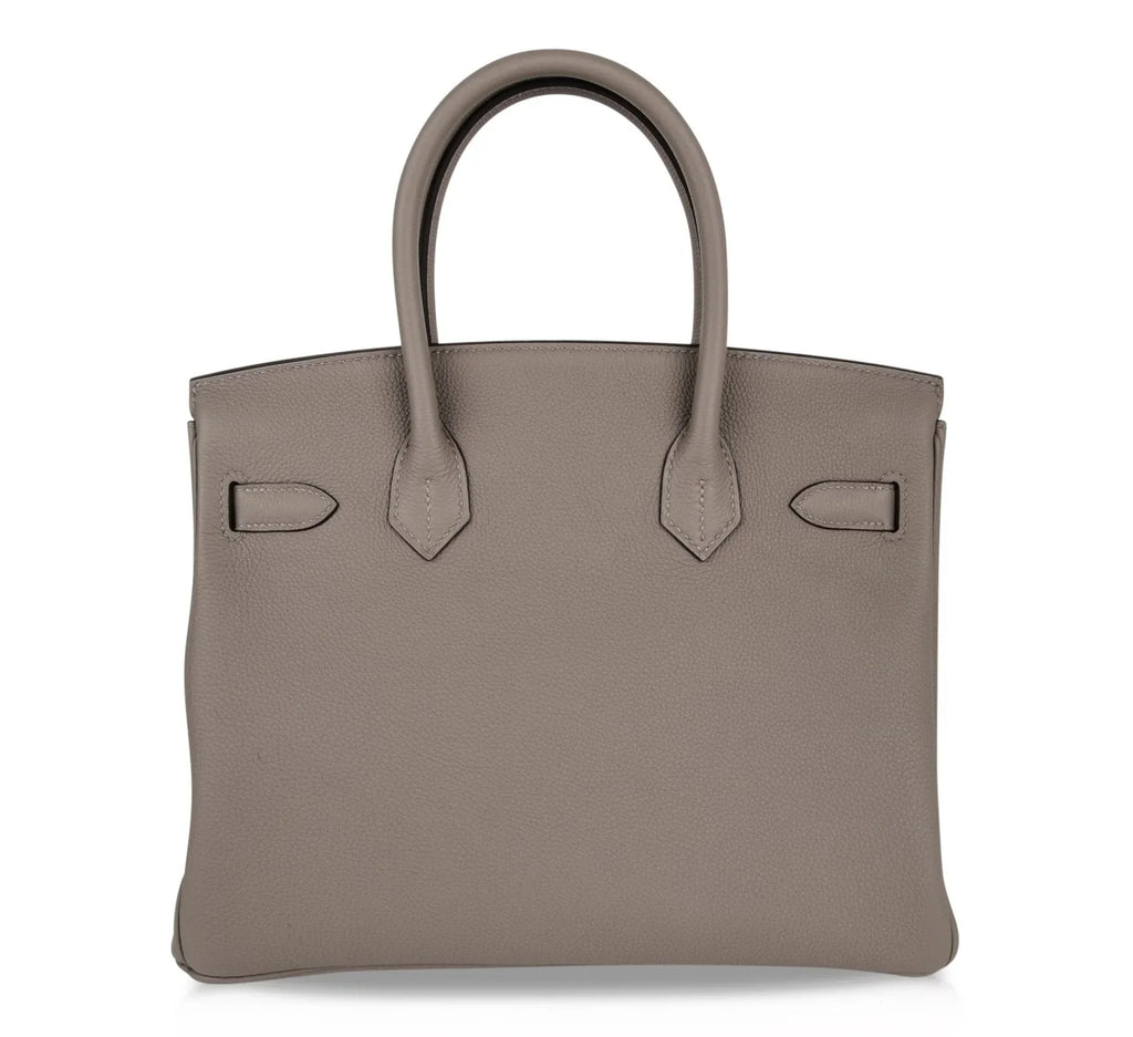 Birkin 30 Bag Gris Asphalte Togo Palladium Hardware