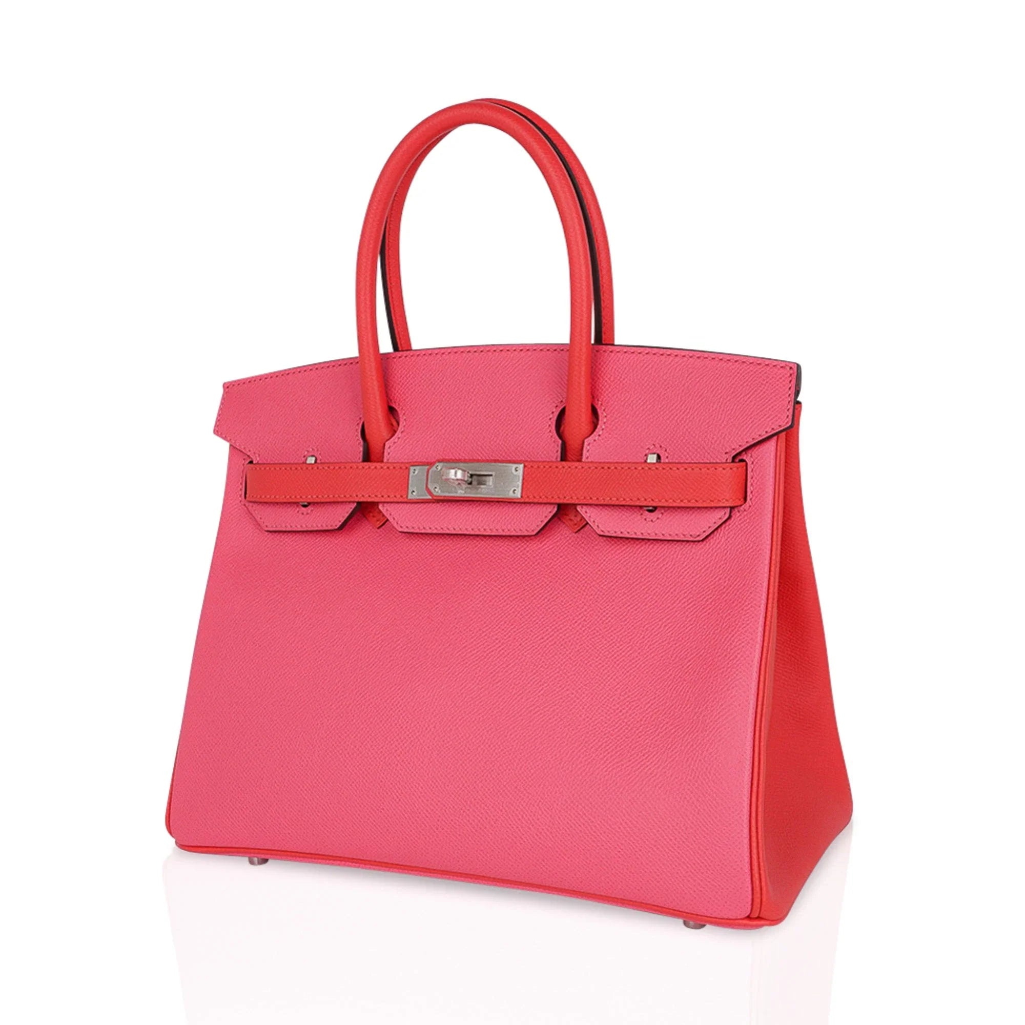 Special Order HSS Birkin 30 Bag Rose Azalee & Rose Jaipur Epsom with Brushed Palladium Hardware