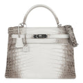 Limited Edition Kelly 32 Bag Himalaya Crocodile with Palladium Hardware