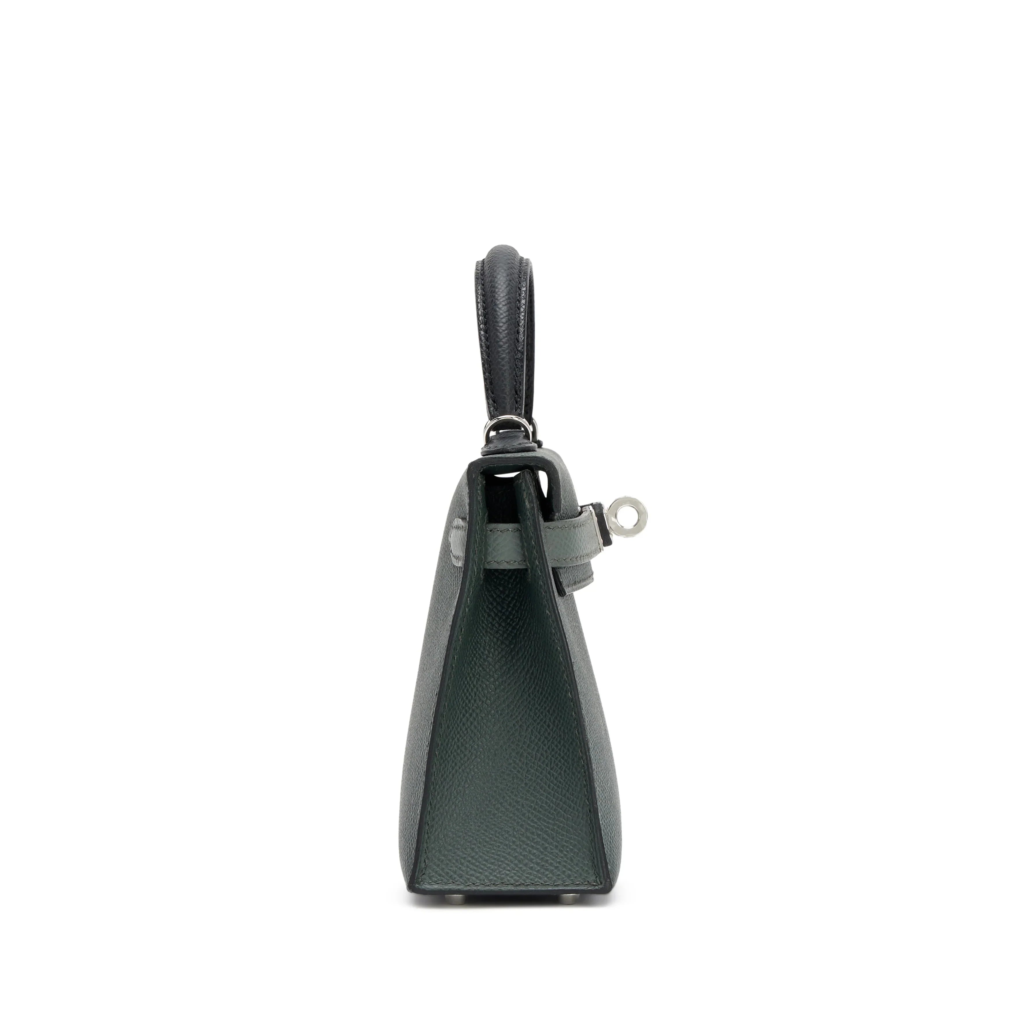Kelly 20 II Vert Amande and Black Epsom Mini Palladium Hardware