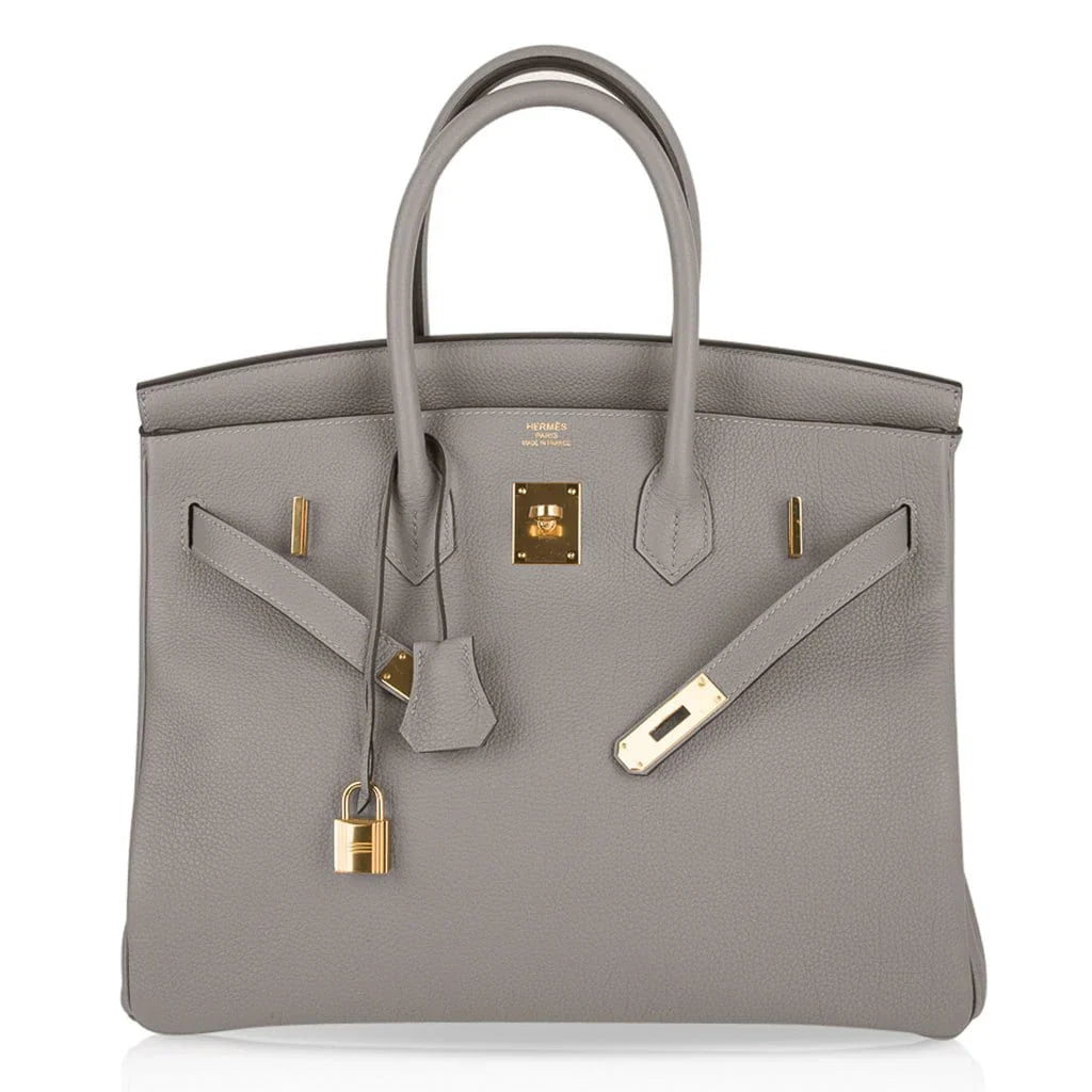 Birkin 35 Bag Gris Asphalte Togo Gold Hardware