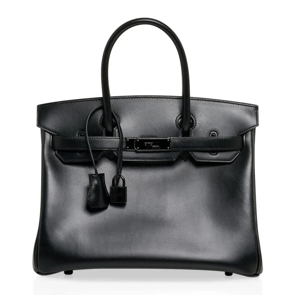 Birkin 30 Bag So Black Limited Edition Box Leather