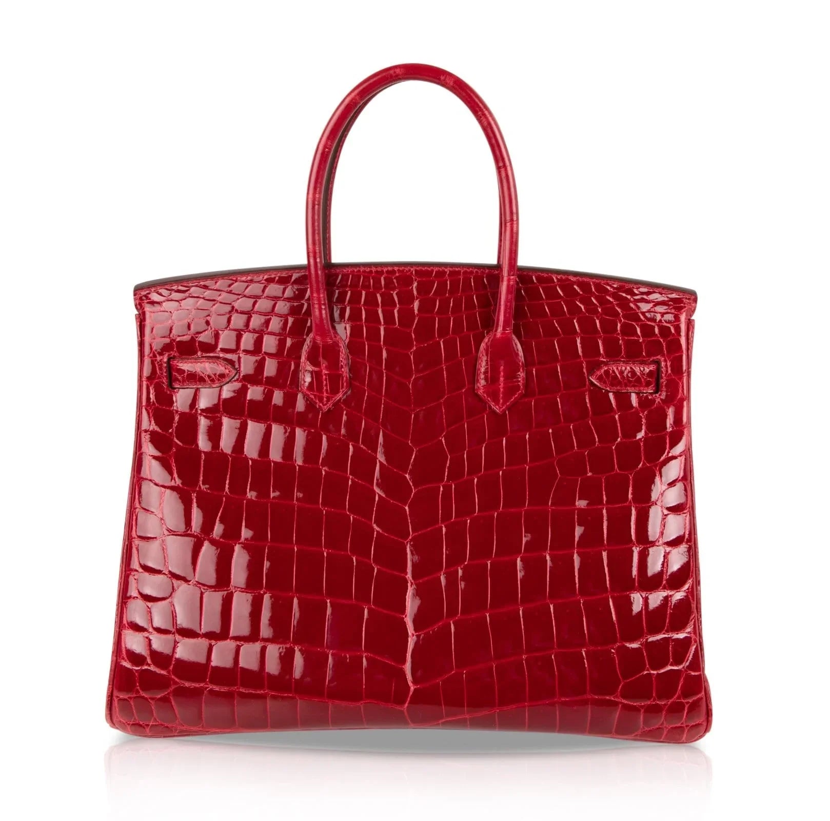 Birkin 35 Braise Lipstick Red Crocodile Gold Hardware