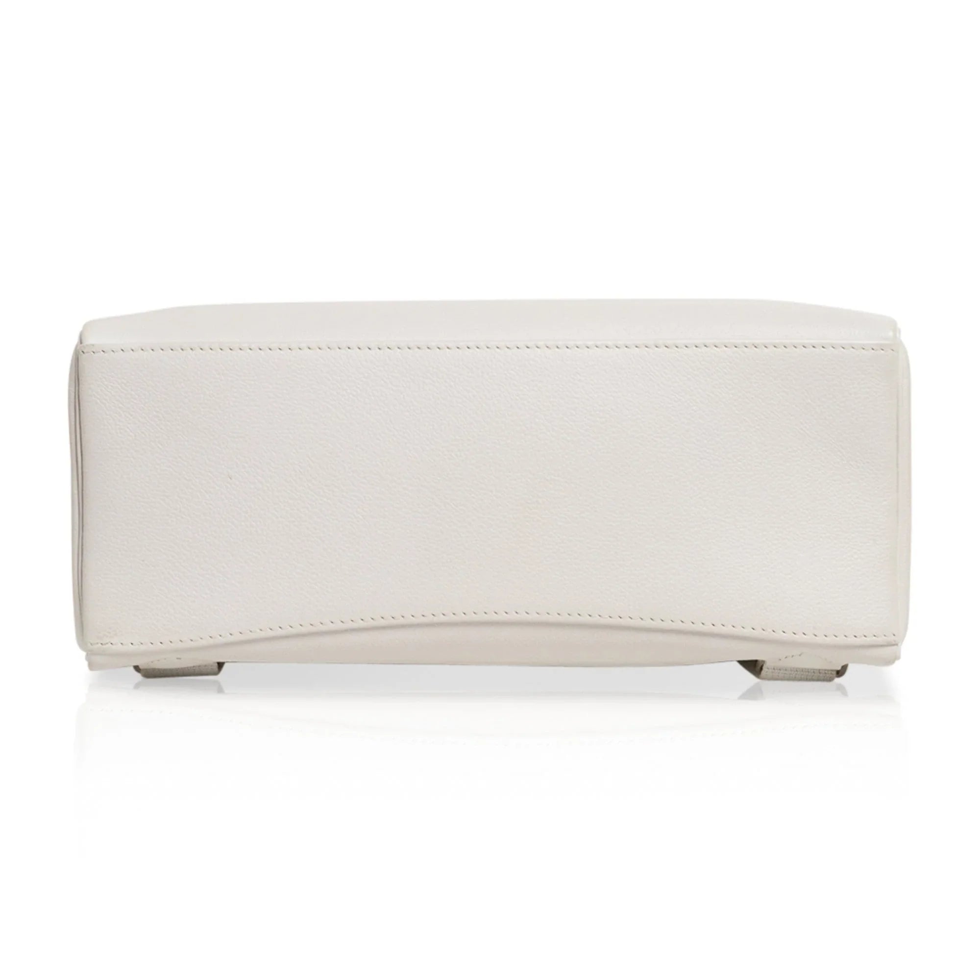 Kelly Ado 28 Bag White Evergrain Palladium Hardware