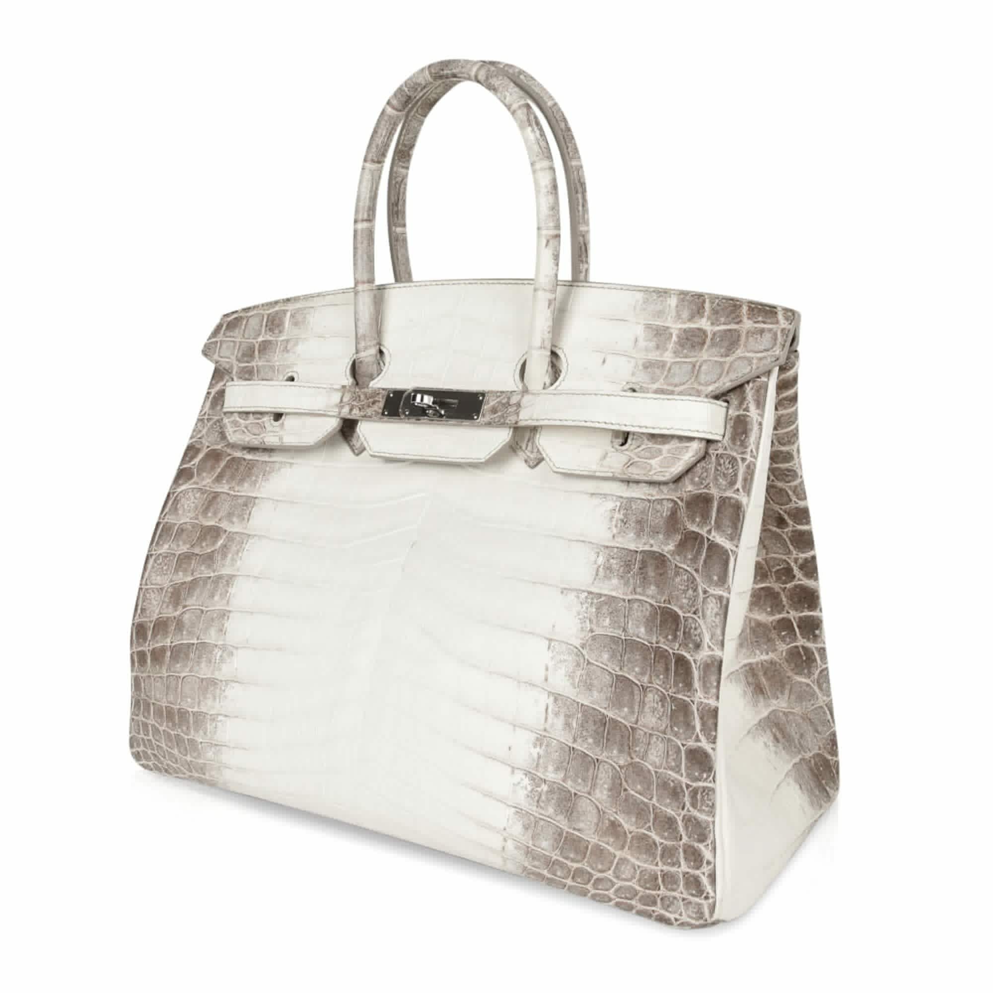 Birkin 35 Himalaya Blanc Crocodile Palladium Hardware