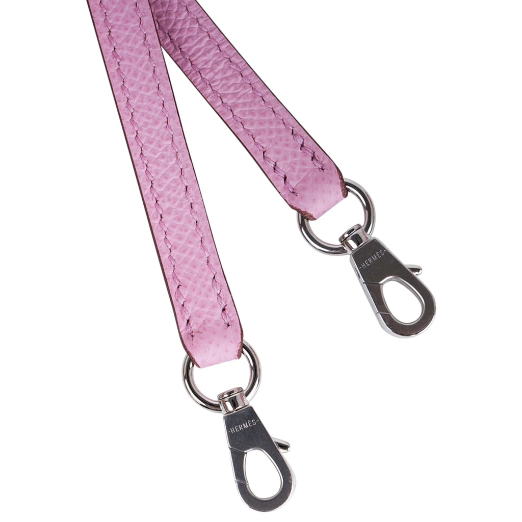 Mini Kelly 20 Bag Sellier Mauve Sylvestre Epsom with Palladium Hardware