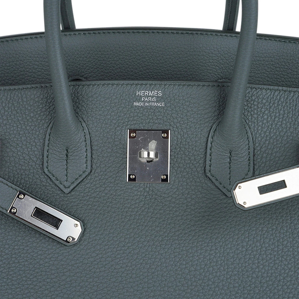 Birkin 35 Bag Vert Amande Togo Leather with Palladium Hardware