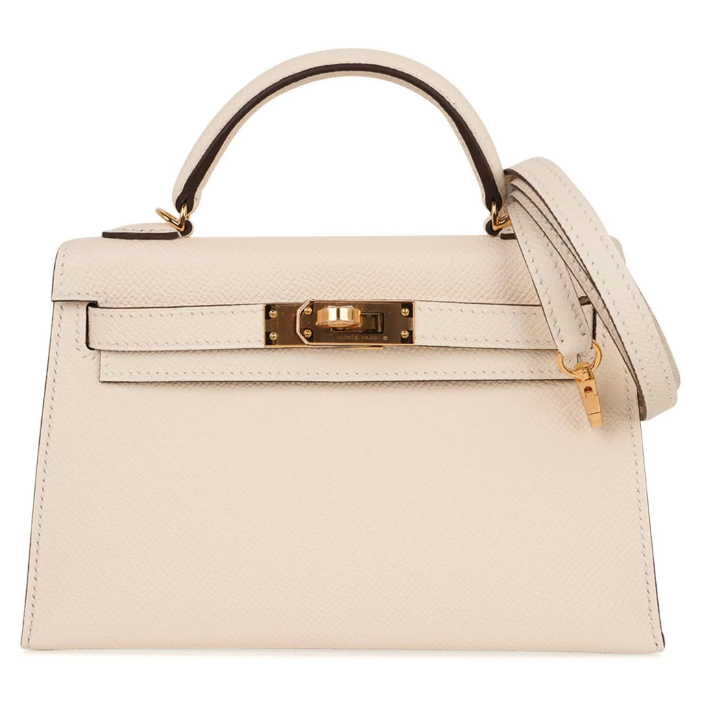 Mini Kelly 20 Bag Sellier Nata Epsom with Gold Hardware